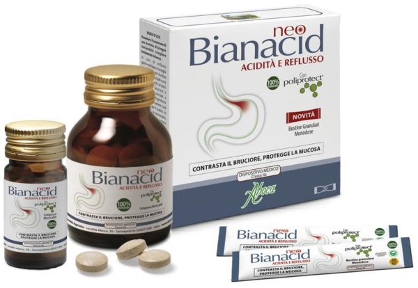 Neobianacid acidità e reflusso - protegge la mucosa contrastando il bruciore di stomaco e reflusso gastro-esofageo